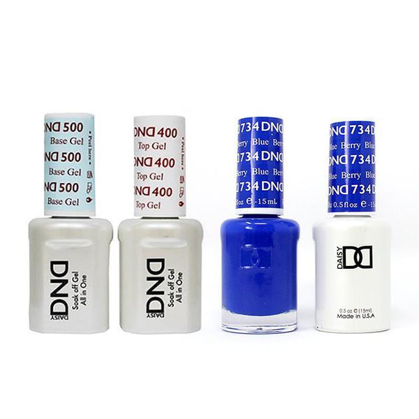 DND - Base, Top, Gel & Lacquer Combo - Berry Blue - #734 - Gel & Lacquer Polish - Nail Polish at Beyond Polish