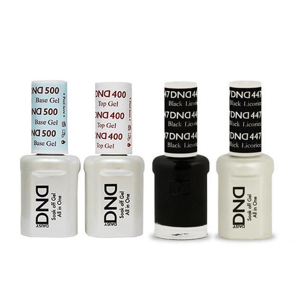 DND - Base, Top, Gel & Lacquer Combo - Black Licorice - #447 - Gel & Lacquer Polish - Nail Polish at Beyond Polish