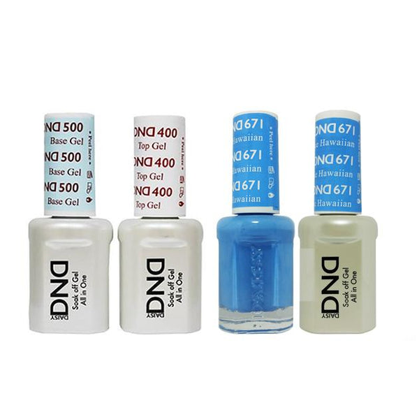 DND - Base, Top, Gel & Lacquer Combo - Blue Hawaiian - #671 - Gel & Lacquer Polish - Nail Polish at Beyond Polish