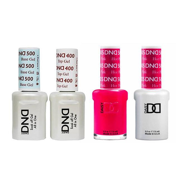 DND - Base, Top, Gel & Lacquer Combo - Hot Pink - #505 - Gel & Lacquer Polish - Nail Polish at Beyond Polish