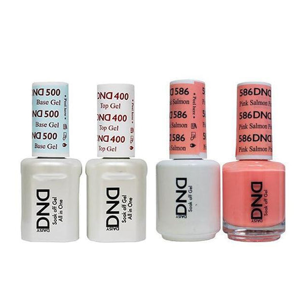 DND - Base, Top, Gel & Lacquer Combo - Pink Salmon - #586 - Gel & Lacquer Polish - Nail Polish at Beyond Polish