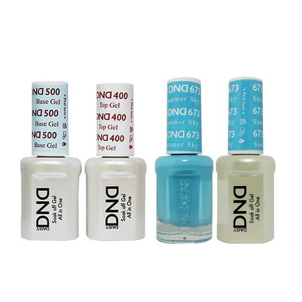 DND - Base, Top, Gel & Lacquer Combo - Summer Sky - #673 - Gel & Lacquer Polish at Beyond Polish