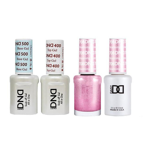 DND - Base, Top, Gel & Lacquer Combo - Warming Rose - #708 - Gel & Lacquer Polish - Nail Polish at Beyond Polish