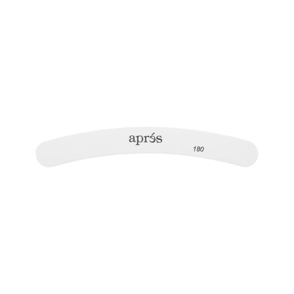 apres - White Nail File 100/180 GRIT - Curve - Manicure & Pedicure Tools at Beyond Polish