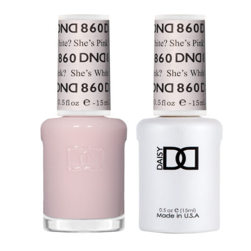 DND - Gel & Lacquer - She's White? She's Pink? - #860 - Gel & Lacquer Polish - Nail Polish at Beyond Polish