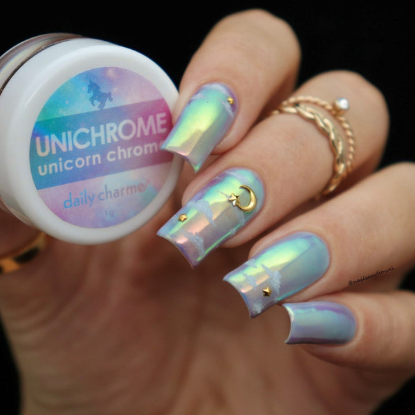 Daily Charme - Unichrome - Aurora Unicorn Chrome Powder - Nail Art at Beyond Polish