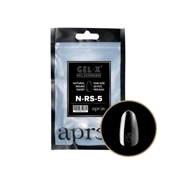 apres - Gel-X 2.0 Refill Bags - Natural Round Short Size 5 (50 pcs) - Nail Extensions - Nail Polish at Beyond Polish