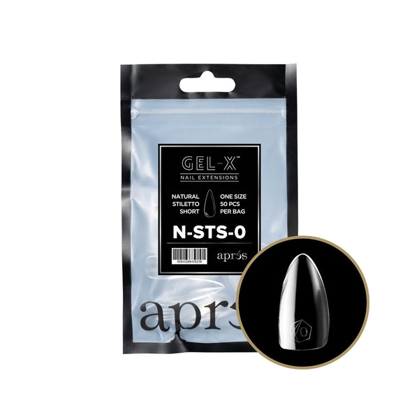 apres - Gel-X 2.0 Refill Bags - Natural Stiletto Short Size 0 (50 pcs) - Nail Extensions at Beyond Polish